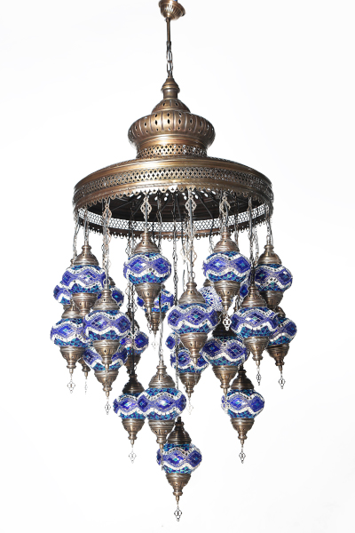 25in1 No2 Size Antique Mosaic Sultan Chandelier